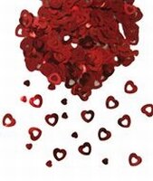 Hartjes rood sierconfetti / Tafeldecoratie, 14 gram Hartjes rood sierconfetti / Tafeldecoratie, 14 gram