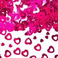 Hartjes Pink sierconfetti / Tafeldecoratie, 14 gram Hartjes Pink sierconfetti / Tafeldecoratie, 14 gram