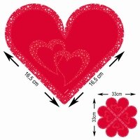 Servetten Hart Rood, 20 stuks Servetten Hart Rood, 20 stuks