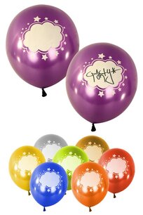 Beschrijfbare ballonnen met tekstwolk, 8 stuks Beschrijfbare ballonnen met tekstwolk, 8 stuks