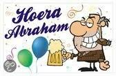 Raamsticker statisch Hoera Abraham met bierpul Raamsticker statisch Hoera Abraham met bierpul