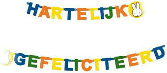 Letterslinger Nijntje hartelijk gefeliciteerd Letterslinger Nijntje hartelijk gefeliciteerd