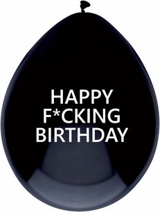 Happy F*cking Birthday Ballonnen, 5 stuks Happy F*cking Birthday Ballonnen, 5 stuks