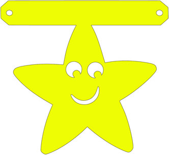 Zeester met gezichtje tussenstukje