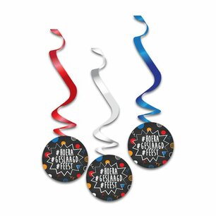Hoera Geslaagd Feest Hangdeco, 3 st Hoera Geslaagd Feest Hangdeco, 3 st