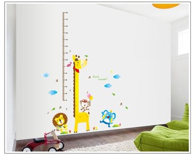 Groeimeter sticker Giraffe + vrienden Groeimeter sticker Giraffe + vrienden