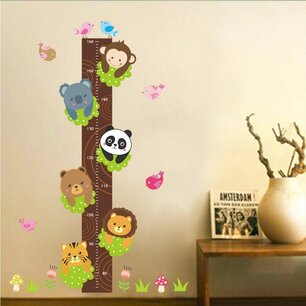 Groeimeter sticker Dieren in boom Groeimeter sticker Dieren in boom