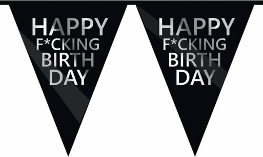 Happy F*cking Birthday Vlaggenlijn, 6 meter