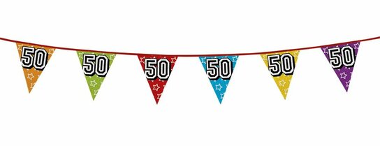 50 jaar, Holografische Vlaggenlijn, 8 meter 50 jaar, Holografische Vlaggenlijn, 8 meter