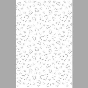 Witte Loper met zilveren hartjes 4,5 x 0,6 meter Witte Loper met zilveren hartjes 4,5 x 0,6 meter