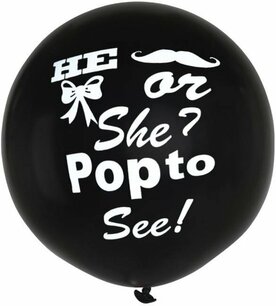 Gender Reveal ballon XL -He or She Pop to see- Gender Reveal ballon XL -He or She Pop to see-