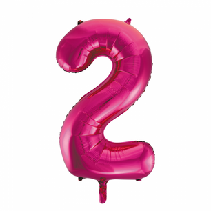 Folie Ballon Cijfer 2 Pink, 86 cm Folie Ballon Cijfer 2 Pink, 86 cm