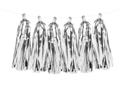 Zilver Tassel slinger DIY, ca 2 meter Zilver Tassel slinger DIY, ca 2 meter