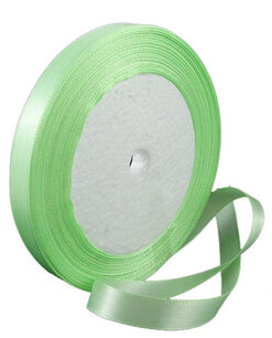 Groen, lime Satijn lint, 6mm, rol 23 m Groen, lime Satijn lint, 6mm, rol 23 m