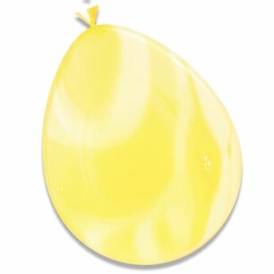 Geel-wit Marble (marmer) Ballon (30cm) Geel-wit Marble (marmer) Ballon (30cm)