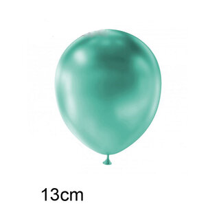 Aqua Metallic kleine ballon (13cm) Aqua Metallic kleine ballon (13cm)
