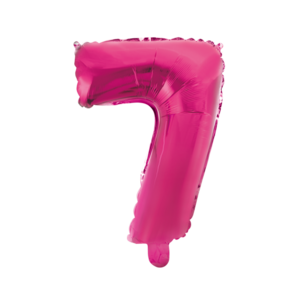 Folie Ballon Cijfer 7 Pink, 41 cm Folie Ballon Cijfer 7 Pink, 41 cm