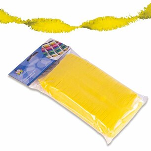 Geel Neon Guirlande crepe slinger, 6 meter Geel Neon Guirlande crepe slinger, 6 meter