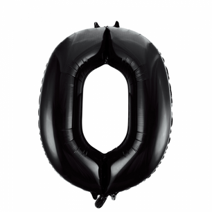 Folie Ballon Cijfer 0 Zwart, 86 cm Folie Ballon Cijfer 0 Zwart, 86 cm
